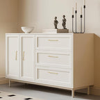 10 Pack 7.5 Inch(192mm) Hole Center Modern Brushed Gold Cabinet Pull Handle Timeless Vanity Drawer Pull Handle Classic Cabinet Hardware for Kitchen Dresser Bathroom, Screws Included, B-Gold(7.5x10)