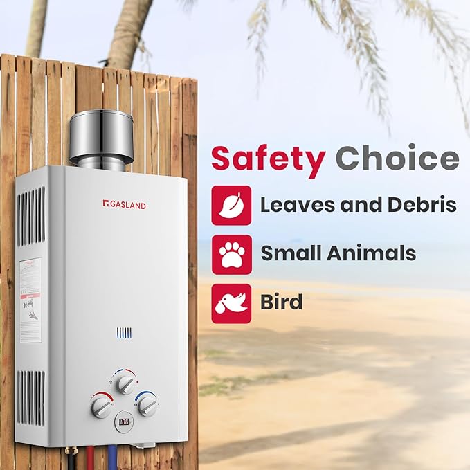 GASLAND 3.54'' Rain Cap for Tankless Water Heater BS158 BE158, Stainless Steel Round Rain Proof Windproof Cap, Easy Installation, Perfect for Outdoor Installation