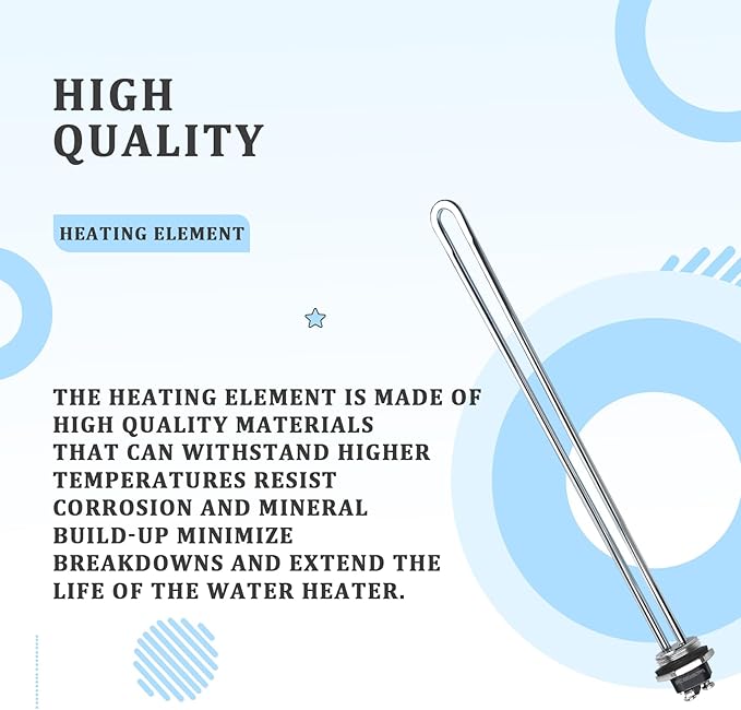 Water Heaters Element 100108283 for AO Smith Electric, Fit for ECT 52/55/66/80/120, ECS 30/40/50, ECLN ELJN ECJN 40, ECL 30/50, Replace 100108284 9000092015 9000092045 Heating Element, 4500W 240V