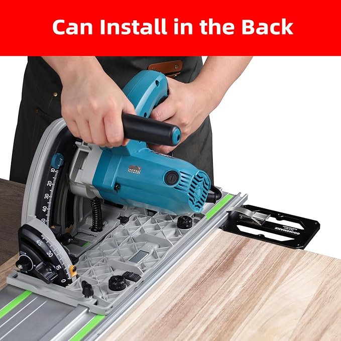 Compact Guide Rail Square with Edge Support,Track Saw Square,Track Saw Rail Square Guide,90 Degree Right Angle Guide Compatible with Festool and Makita for Fast, Easy Square Cuts