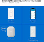 Lutron Caseta 3 Way Smart Dimmer Light Switch Kit, Includes Pico Remote, Bracket, and LED Dimmer Switch, No Neutral Required, P-PKG1WB-WH