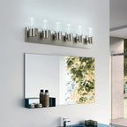 Bathroom Vanity 6 Light Fixture Modern Over Mirror Lighting with Bubble Light Shades and LED White Light 6000K Perfect Bathroom Lighting Fixtures Over Mirror for Your Home………