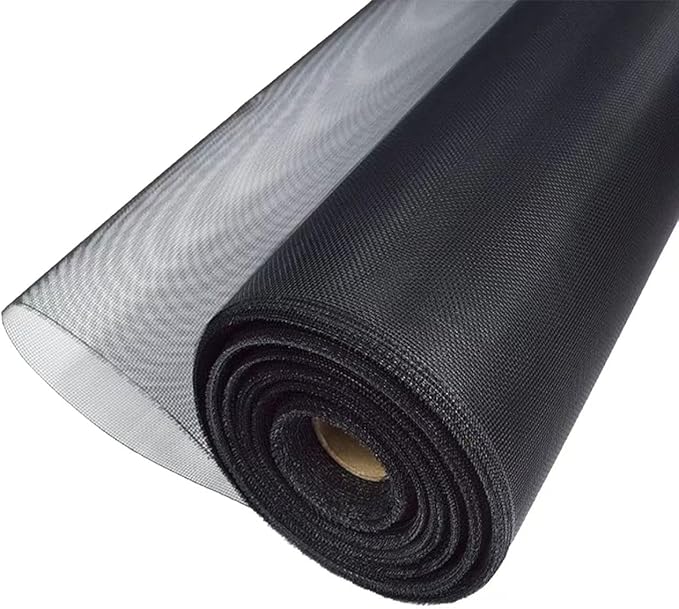 48in x 100ft Window Screen and Screen Door Mesh .Fiberglass Screen Doors for Patio and Window .for DIY Repair Or Reinstallation of Screens and Doors Black
