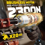 Cordless Impact Wrench 1/2 inch Compatible with Dewalt 20v Battery, 1700 Ft-lbs High Torque Impact Driver with 6Pcs Sockets & Storage Case, Electric Impact Gun with 4-Speed & LED Light