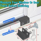 Window Locks,(10 Sets) Sliding Window Locks with Key,Window Locks Security for Up and Down Windows,Adjustable Aluminum Window Stopper,Easv to Install Vertical Window AC Unit Security Lock (Gray)