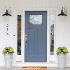 Dusk to Dawn Sensor Outdoor Barn Light Fixtures, 12.3 Inch Dome Farmhouse Outdoor Wall Sconces, Gooseneck Exterior Wall Mount Lights, Industrial Black White Wall Lanterns for Porch, DDRZ004-4 BK+WH