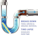 SANI 360° Sani Sticks Drain Cleaner and Deodorizer, 48 Count, Lemon Scent Enzyme Pipe Cleaners, Eliminate Odors, Prevent Clogged Drains, Safe for Sinks, Bathtub Drains, Septic Tanks