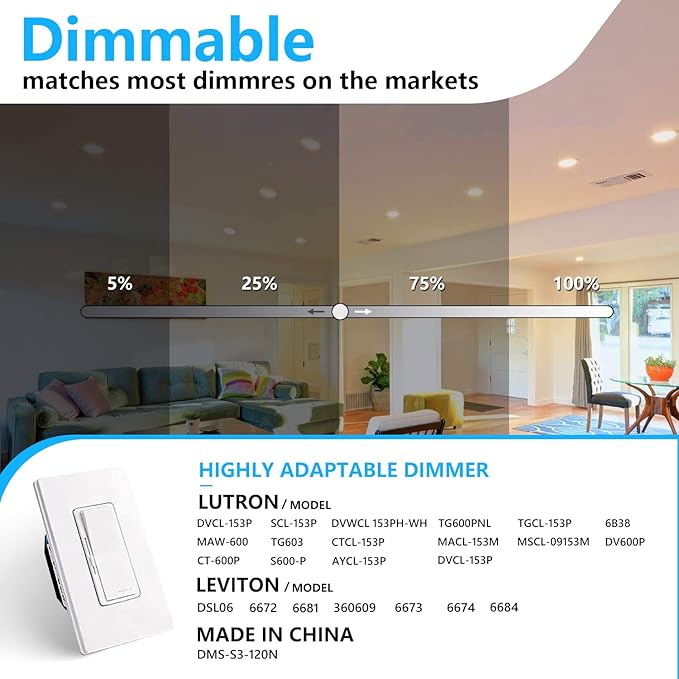8 Inch LED Recessed Light with Junction Box.1Pack Ultra Thin LED Recessed Lights 3CCT 3000K/4000K/6000K Selectable Dimmable,18W 8" Ceiling Canless Light Downlight, Can Killer Lighting CR80+
