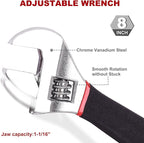 FASTPRO 6-Piece Large Pliers and Wrench Set, Includes 10" Groove Joint, 10" Slip Joint, 8" Linesman, 8" Long Nose, 6" Diagonal Pliers and 8" Adjustable Wrench