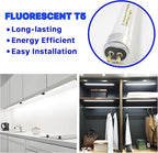 8 Pack 21 Inch T5 Fluorescent Bulbs 13 Watt Daylight 6500K, F13T5D Under Cabinet Lights Bulb, 750 Lumen G5 Base
