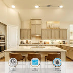 TORCHSTAR Basic Series 12-Pack 8 Inch Ultra-Thin LED Recessed Lighting with Junction Box, Aluminum, 3000K Warm White, 5%-100% Dimmable Slim Recessed Downlight, 18W 1440LM, ETL and Energy Star