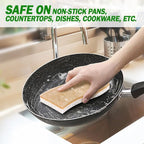 AIDEA XL Sponges Kitchen, 12Count, Non-Scratch Dish Sponges, Large Natural Sponge for Non Stick Cookware, Cellulose Cleaning Sponge for Dishes, Bathroom, Household