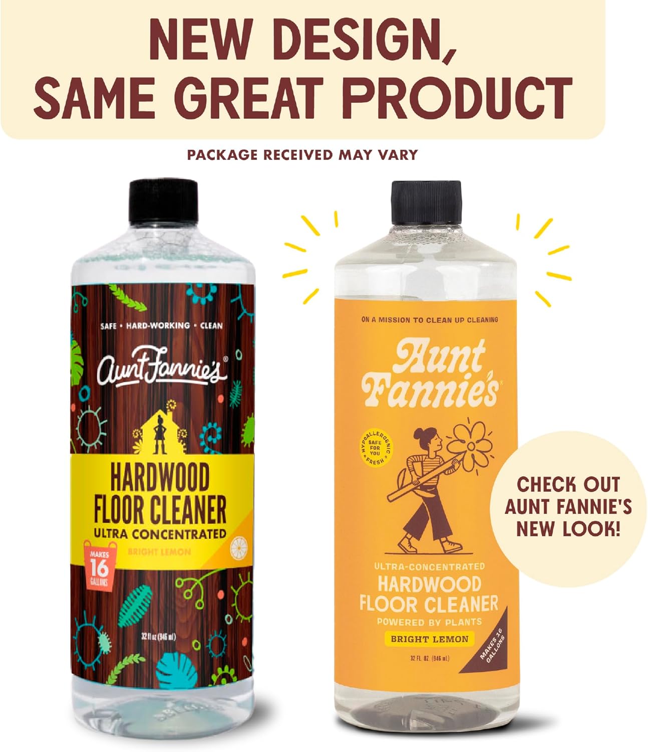 Aunt Fannie's Bundle: Floor Cleaner Vinegar Wash (Lemon) + Hardwood Floor Cleaner (Lemon)