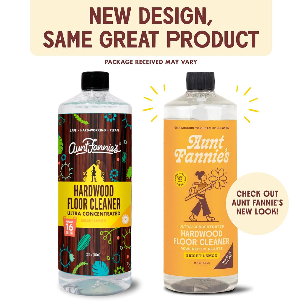 Aunt Fannie's Bundle: Floor Cleaner Vinegar Wash (Eucalyptus) + Hardwood Floor Cleaner (Lemon)