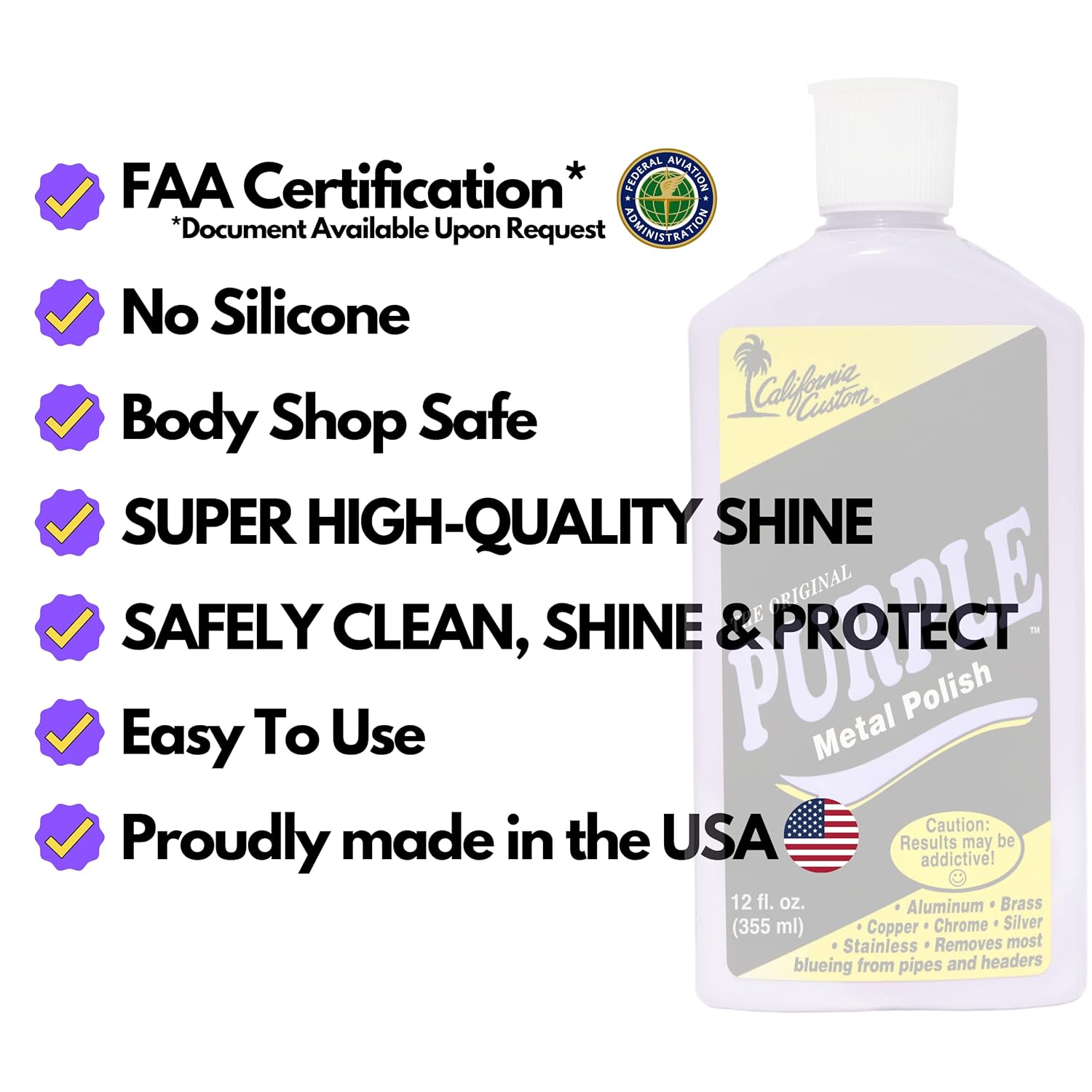 Products – The Original Purple Metal Polish, No Silicone, Body Shop Safe, Great for Aluminum, Brass, Copper, Chrome, Silver, Stainless and Gold, Made in The USA (3)