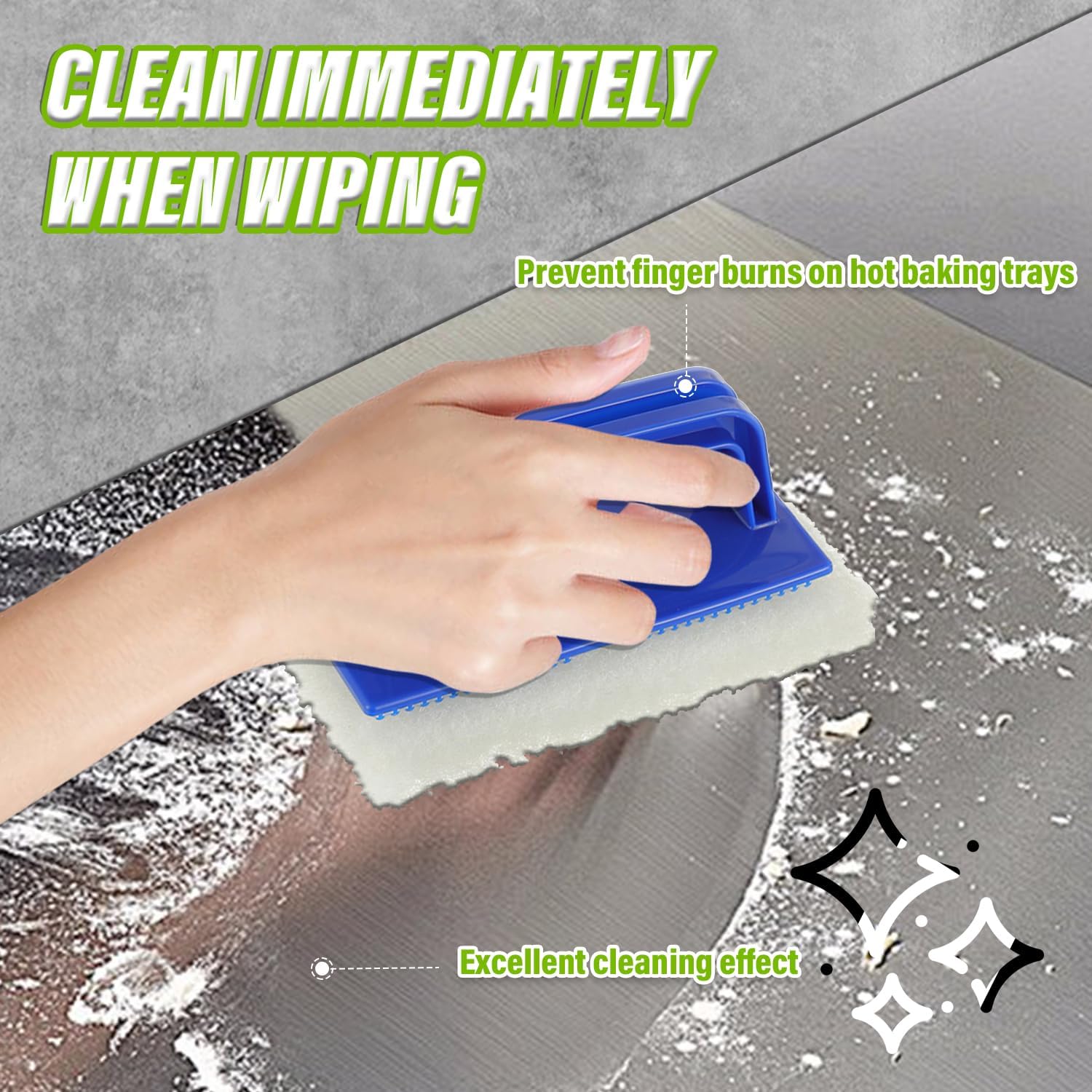 5 Pack Electric Cleaning Brush Pad Kitchen Bathroom Household Cleaning Pad Swimming Pool Wall Cleaning Brush Heavy Duty Griddle Scrubber Scouring Pad and 1 Pack Handle kit(White)