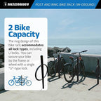Sandbaggy Post and Ring Bike Rack - Commercial Outdoor Bike Parking Racks (In-Ground, 1)