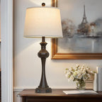 Brown Touch Table Lamps,28.75" Tall Bedside Lamps with USB C+A Ports, 3-Way Dimmable Table Lamp, Nightstand Lamps for Bedroom, Living Room，Brown Lamps with Beige Lampshade, Bulb Included