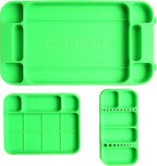 OEMTOOLS 22417 Flexi-Tray, 3 Piece Set, Includes Small, Medium, and Large Rubber Tool Mat Trays, Heat and Oil Resistant Silicone, Round-Bottom Compartments