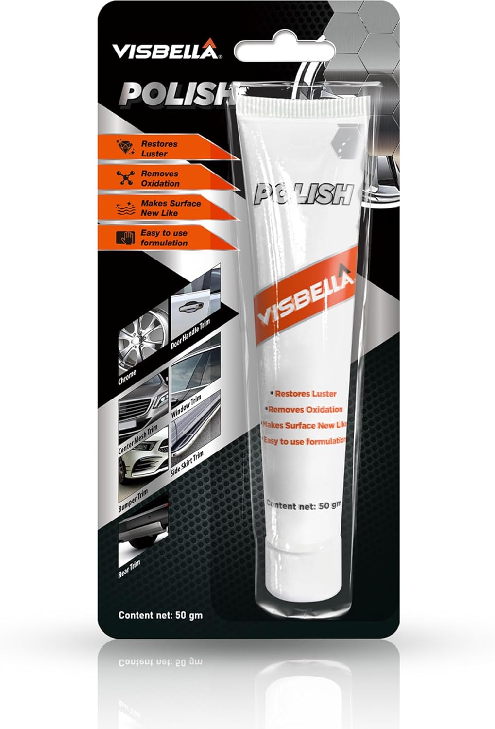 Metal Polish Paste, Restorer and Protectant, Scratch Remover, Removes Oxidation, Tarnish & Stains & Protects Surfaces, Works on Stainless Steel, Chrome, Aluminum, Jewelry, Silver 1.76OZ