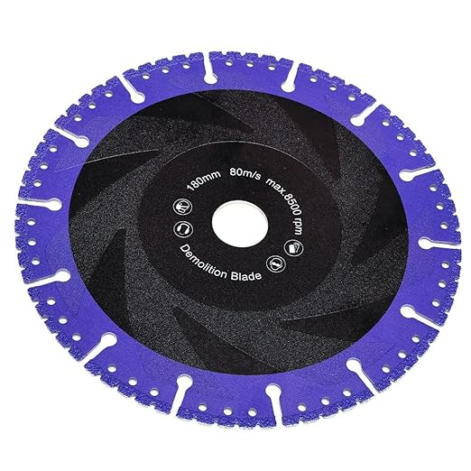 YIJING 7 Inch Diamond Blade - Metal Cutting Wheel for Rebar, Sheet Metal, Angle Iron, Stainless Steel