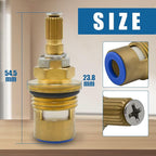 Faucet Cartridges Replacement Parts, Compatible with Kohler K-GP77005-RP & K-GP77006-RP Faucet Ceramic Valve, Hot and Cold Cartridges for Kitchen and Bathroom, 2 Packs, Brass