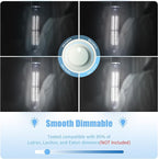 8.9IN LED Light Bulbs E26 Base, 6W 800LM 5000K Daylight White T10 T9 Vintage Edison Bulbs Dimmable, AC 120V Equal 80 Watt Clear Glass Long Tubular Filament Bulb, UL Listed - 2Pack