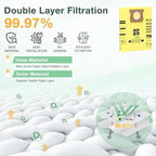 10PCS 10-14 Gallon Vacuum Bags for Shop Vac Bags, Disposable Wet Dry Vaccum Collection Bags Replace Part Type I #90672 9067200, Type F #90662 9066200 9066233, VF2005 (Yellow)