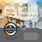 HALO HLB Recessed Lighting 6 Inch LED Thin Canless, Dimmable w/Selectable Color Temperatures, 4-Pack - HLB6099FS1EMWR-4PK