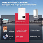 Propane Gas Tankless Water Heater, MIZUDO Up to 4.3 GPM, 100,000 BTU, CSA Certified, Indoor Installation Instant Hot Water Heater