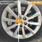 2PCS 8" Airway Buffing Wheel with 5/8" Arbor Flange-Free Hub, Yellow Buffing Wheels for Angle Grinder, Metal Polishing Wheel for Aluminum Wheels Stainless Steel Oxidation Removal