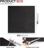 TOPDC Welding Blanket 40x40 Inch, High Temp Resistant Carbon Felt Pad, 5mm Thick Heat Shield Fabric Withstands 2200℉, UL94&MSDS Certified, Flexible&Cuttable for Welding Soldering Grill Firepit