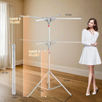 Tripod Drying Rack Height Adjustable, 2025 Upgraded Foldable Portable Standing Drying Rack,Carbon Steel Material Drying Rod, Easy to Install,Use for Indoor and Outdoor Clothes, Towel Drying