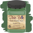 Dixie Belle Paint Company Chalk Finish Furniture Paint - English Ivy (32oz) - Matte Muted Green Chic Chalk Mineral DIY Furniture Paint