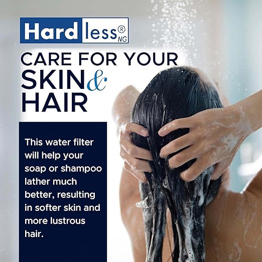 Hardless NG4L Whole House Water Filter- Salt-Free Softening Device - Reduces Limescale, Sediment & More - Compact, Easy to Install- Comes w/ 3/4" Inlet/Outlet - Filtration System for Extra Hard Water