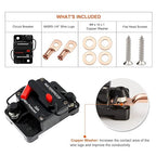 ERAYCO 30 Amp Circuit Breaker with Manual Reset Waterproof Inline Fuse Inverter for Marine Trolling Motors Boat ATV Manual Power 12V-42VDC (30A)