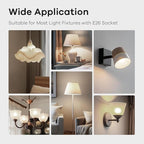 Linkind A19 LED Light Bulbs, 60W Equivalent Dimmable Light Bulbs, 4000K Cool White, 9W 840 Lumens LED Bulbs, E26 Standard Base 120V, Lighting for Bedroom Living Room Home Office, 6 Packs