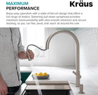KRAUS Oletto High-Arc Single Handle Pull-Down Kitchen Faucet in Spot Free Antique Champagne Bronze, KPF-2821SFACB