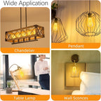 Edison Bulbs Dimmable, E26 LED Bulb 60 watt Equivalent, Soft White 2700K, ST58 Vintage Light Bulbs, 90+ CRI, 6W 600LM, E26 Medium Base, Clear Glass, 24 Pack