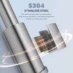 APPASO 3 Hole Kitchen Faucet, Brushed Nickel Kitchen Faucets with Soap Dispenser and Pull Down Sprayer 3 Modes, S304 Stainless Steel High Arch 3 Piece Sink Faucet with Separate Handle