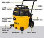 DEWALT DXV14P Shop Vacuum Wet/Dry 14 Gallon, 6 HP Wet/Dry Vac with 110 CFM Powerful Suction, Yellow