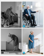 5 FT Flat Plug Extension with 4 USB(2 USB C), 6 AC Outlets Multiple Plug Expander Wall Charger, Ultra Thin Extension Cord, Power Strip Surge Protector for Home Office Kitchen. White