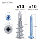 Self-Drilling Drywall Anchors Assortment Kit – 182 Pcs for Concrete, Drywall,sheetrock Anchors， and Sheetrock – Heavy Duty Wall Anchors for Easy Installation, No Drill Bit Required