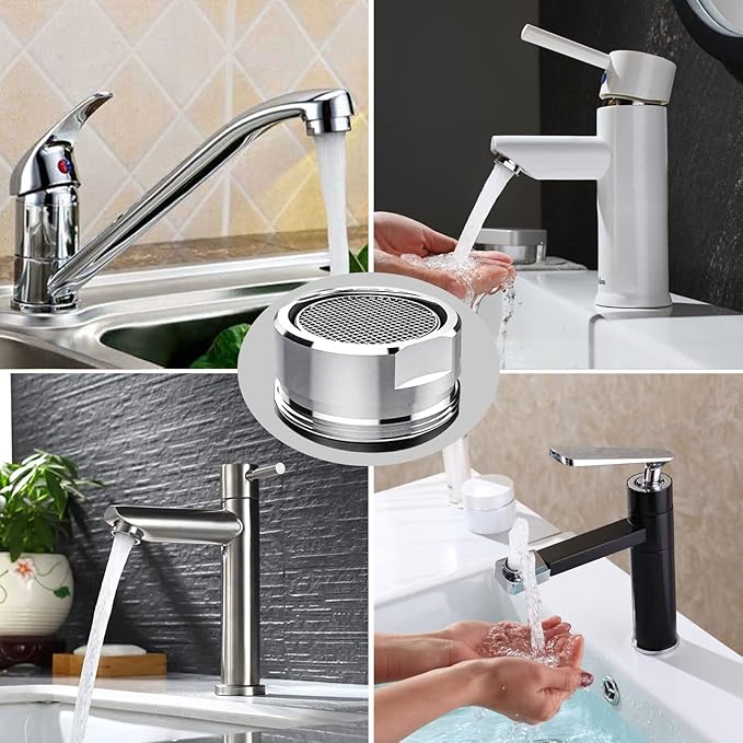 4Pcs Faucet Aerator 4 Pack Kitchen Sink Aerator Replacement Parts With Brass Housing 15/16 Inch Male Thread Aeratorwith gasket for kitchen and bathroom