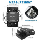 GLOSO Circuit Breaker E91 Auto Reset 100A Extended Surfacce Mount Waterproof IP67 Automotive Truck Hi-Amp (100A)