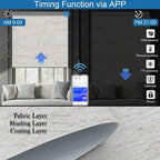 Motorized Blinds with Remote Cordless Automatic Motorized Shades Custom Blinds for Windows Smart Curtains Compatible with Alexa Google Home(Blackout Linen Sandy Beach,W44 x H72in)