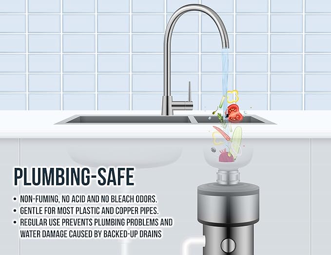 DU-MOST Drain Line Opener & Clog Remover, Concentrated Alkaline Based Cleaner, Non-Fuming, Non-Acid, Dissolve & Remove Obstructions in Clogged or Slow-Running Drain, Plumbing Safe, 32 Oz (Pack of 2)