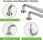 SAILING 10 Pack Cabinet Handles-6.3"/160mm Screw Spacing Brushed Nickel Furniture Hardware Handles for Kitchen Cabinets Bedroom Dresser Wardrobe Cabinet Pulls