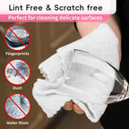 Microfiber Cleaning Cloths Roll, 75 Pack Tear Away Microfiber Towels Roll, 12" x 12" Lint Free Rags, Reusable Cleaning Cloths, Washable, Scratch Free,Ultra Absorbent Dish Rags(White Ripple)