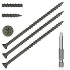 Wood Screws #10 x 4’’, T25 Star Torx Drive Flat Head Deck Screws, Green, 52Pcs (1lb)
